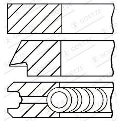 Billede af GOETZE ENGINE 08 429300 00 Stempelringsæt 79,5 LKZ Ring FIAT: Doblo II Van / Stationcar