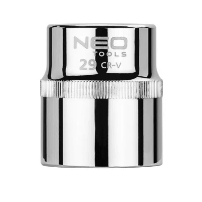 Billede af NEO TOOLS 08 029 Skraldenøgleindsats (Hexagon) 1/2tommer 3124 29 mm Krom vanadium stål SuperLock