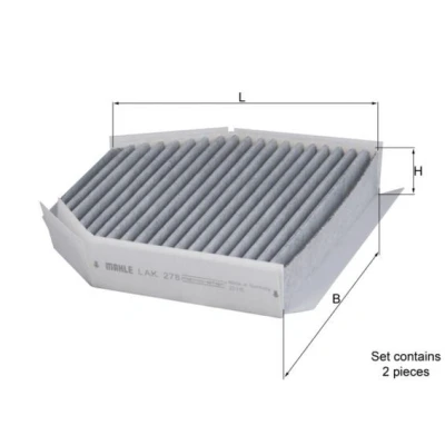 Billede af MAHLE ORIGINAL LAK 278/S Kabinefilter Aktivkulfilter 190,0 213 40,0