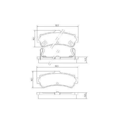 Billede af MAPCO 6659 Bremseklodser bagaksel Inkl. slidadvarselskontakt NISSAN: ALMERA 1, 1 Hatchback