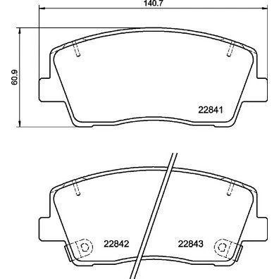 Billede af BREMBO P 30 108 Bremseklodser med akustisk advarsel for slid anti knirke plade tilbehør