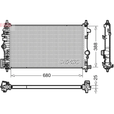 Billede af DENSO DRM20108 Radiator 680 400 25 OPEL: Insignia A Sports Tourer