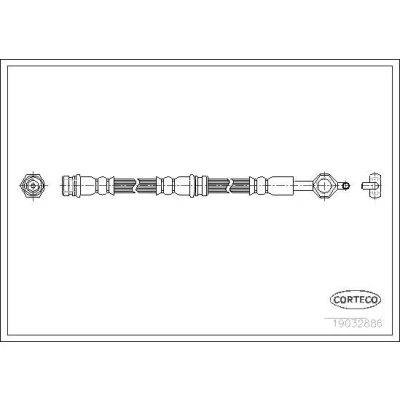 Billede af CORTECO 19032886 Bremseslange bagaksel 550 FORD: Puma