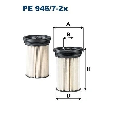 Billede af FILTRON PE 946/7 2x Brændstoffilter Filterindsats OPEL: Antara, CHEVROLET: Captiva