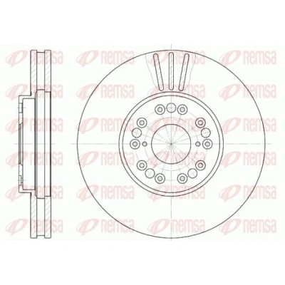 Billede af REMSA 6793.10 Bremseskiver foraksel 296, 296 32 5 ventileret LEXUS: IS I Sportcross, GS I, Sedan
