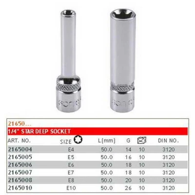 Billede af SONIC 2165004 Top 50mm E4 6,3 (1/4&quot;)mm (tommer) Torx, E profil