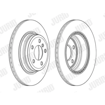 Billede af JURID 562980JC Bremseskiver 330 20 5 120 ventileret coatet uden tilbehør BMW: 3 Touring, 4 Gran Coupe, Sedan