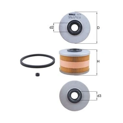 Billede af MAHLE ORIGINAL KX 79D Brændstoffilter Filterindsats RENAULT: CLIO 2, MEGANE 1, Scénic 1
