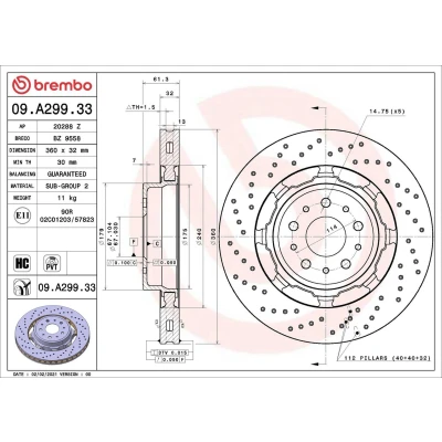 Billede af Bremseskive BREMBO 09.A299.33
