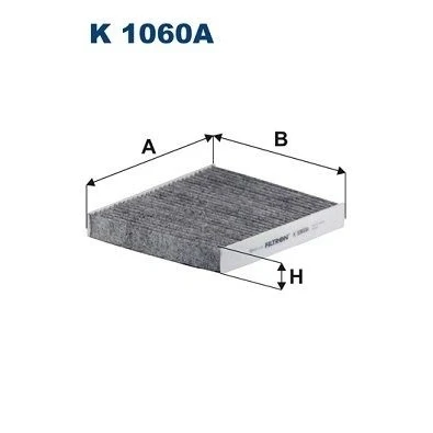 Billede af FILTRON K 1060A Kabinefilter Aktivkulfilter 223 202 30 NISSAN: Primera Hatchback, Stationcar, Almera II Hatchback