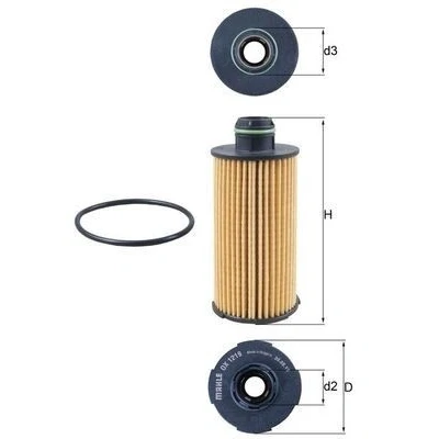 Billede af MAHLE ORIGINAL OX 1219D Oliefilter Filterindsats ALFA ROMEO: Giulia Sedan