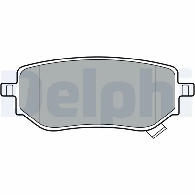 Billede af DELPHI LP3402 Bremseklodser med akustisk advarsel for slid anti knirke plade tilbehør MERCEDES BENZ: X klasse, NISSAN: NP300 Navara Pick up