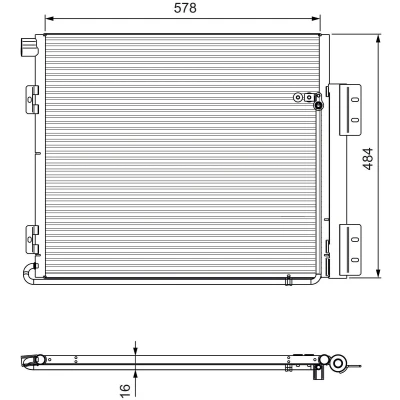 Billede af VALEO 815060 Kondensator uden tørrer Aluminium 482 R 134a