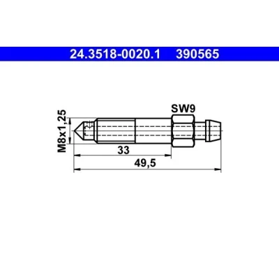 Billede af ATE 24.3518 0020.1 Udluftningsskrue/ ventil