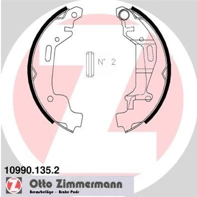 Billede af ZIMMERMANN 10990.135.2 Bremsebakker 180 26 med arm, Billede svarer til leveringsomfang OPEL: Agila A