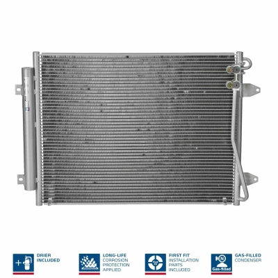 Billede af NISSENS 94832 Kondensator med tørrer Aluminium 615 R 134a VOLKSWAGEN: Passat B7 Variant, B6 CC
