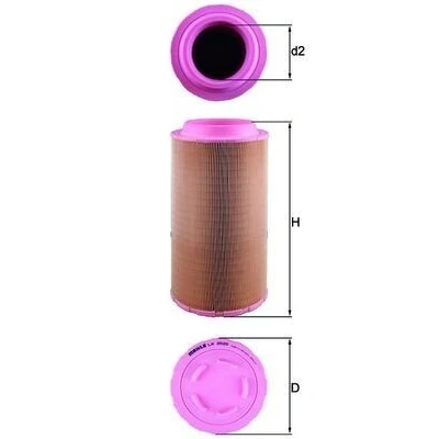 Billede af MAHLE ORIGINAL LX 2020 Luftfilter 401,0 197,0 Filterindsats