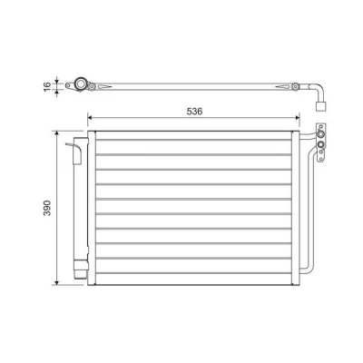 Billede af VALEO 817575 Kondensator uden tørrer Aluminium 390 R 134a