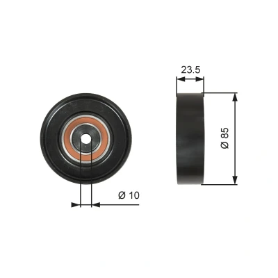 Billede af GATES T36274 Remstrammerhjul FleetRunner Micro V Stretch Fit SUZUKI: Grand Vitara 2 SUV, 1 SUV
