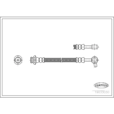 Billede af CORTECO 19033030 Bremseslange foraksel 312