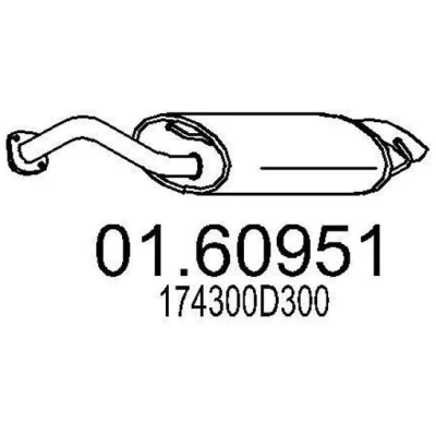 Billede af MTS 01.60951 Lydpotte 930 TOYOTA: Corolla IX Hatchback