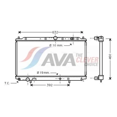 Billede af AVA COOLING SYSTEMS MT2116 Radiator Aluminium 400mm 655mm 23mm Mekanisk fuget køleripper VOLVO: V40 Stationcar