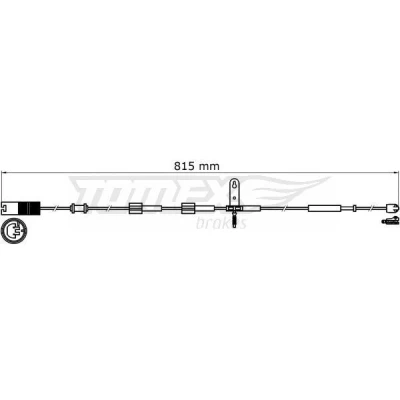 Billede af TOMEX brakes TX 31 37 Slidindikator Bremsebelægning foraksel MINI: Clubman, Hatchback, Cabriolet