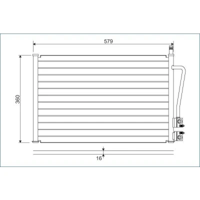 Billede af VALEO 817664 Kondensator uden tørrer Aluminium 360 R 134a FORD: FIESTA 5