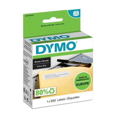 Billede af Dymo Lamineret tape til mærkningsmaskiner S0722550 Hvid
