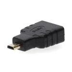 Billede af HDMI Adapter Micro stik Hun Guldplateret Lige ABS Sort 1 stk. Box