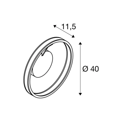 Billede af SLV LED loftlampe One, Ø 40 cm, hvid, metal, CCT
