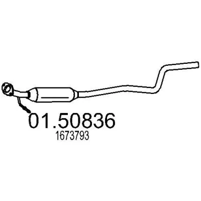 Billede af MTS 01.50836 Midterste Lyddæmper 1800 FORD: FIESTA 6