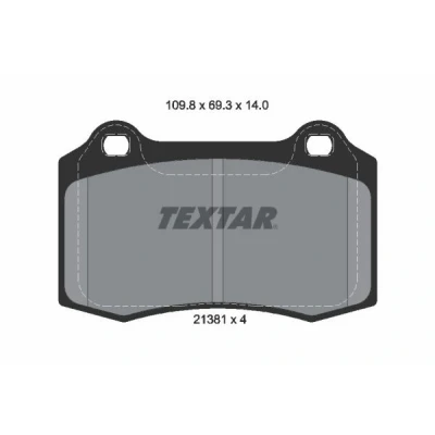 Billede af TEXTAR 2138104 Bremseklodser Ikke forberedt til slidindikator FORD: Focus Mk1 Hatchback