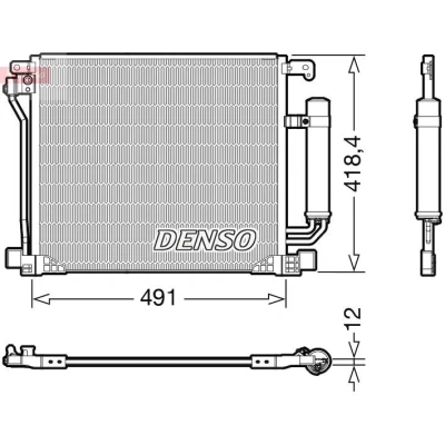 Billede af DENSO DCN46025 Kondensator med tørrer R 134a