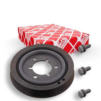 Billede af febi BILSTEIN 36350 Remskive Krumtapaksel 6PK 148 5 med skruer, til krumtap Plus PEUGEOT: 308 I SW, 307 Stationcar, CITROËN: C4 Hatchback