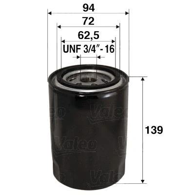 Billede af VALEO 586015 Oliefilter UNF 3/4&quot; 16 Påskruet filter VOLKSWAGEN: GOLF 3, 2, TRANSPORTER 3 Bus, AUDI: A4 B7 Avant, Sedan, B5 Sedan