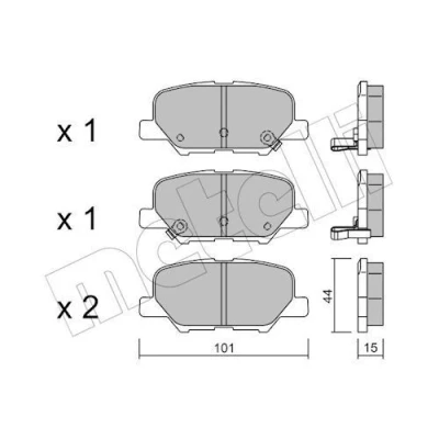 Billede af Bremseklodser METELLI 22 0995 0