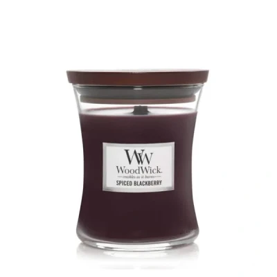 Billede af WoodWick Scented Candle Medium Spiced Blackberry 11 cm / ø 10