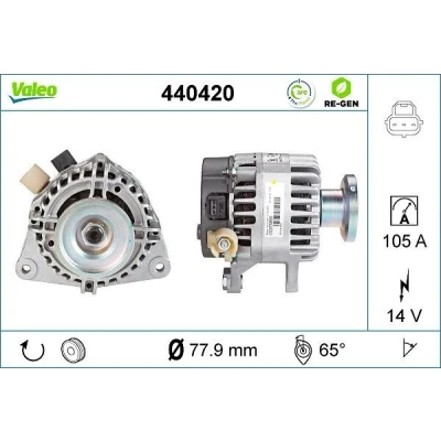 Billede af VALEO 440420 Generator 14V 105A FORD: Focus 2 Kombi, C Max,