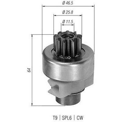 Billede af MAGNETI MARELLI 940113020247 Spidshjul, starter