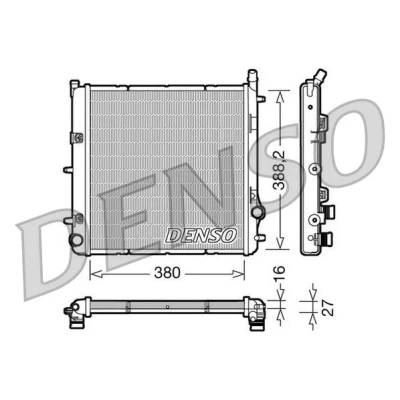 Billede af DENSO DRM21005 Radiator Aluminium 380 388 16 PEUGEOT: 207 Hatchback, SW, CITROËN: C3 II