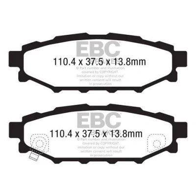 Billede af EBC Brakes DP1584 Bremseklodser bagaksel SUBARU: Forester II, III, IV, TOYOTA: GT86 Coupe