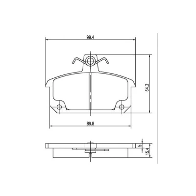 Billede af MAPCO 6903 Bremseklodser foraksel RENAULT: 5 Hatchback