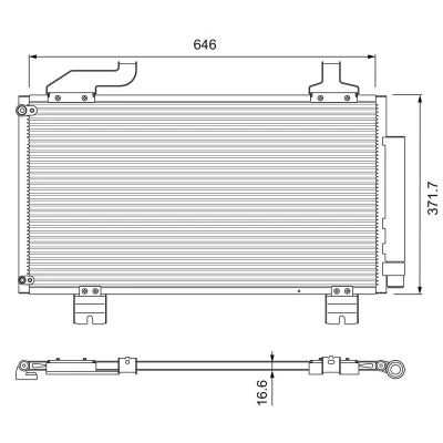 Billede af VALEO 814417 Kondensator med tørrer Aluminium 372 R 134a