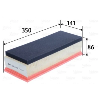 Billede af VALEO 585482 Luftfilter 86 141 350 Filterindsats CITROËN: C5 III Stationcar, 3, II Hatchback, PEUGEOT: 407 SW, Sedan