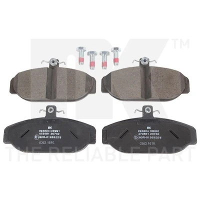Billede af MEYLE 025 212 3316 Bremseklodser ORIGINAL Quality foraksel Ekskl. slidadvarselskontakt med anti knirke plade VOLVO: 940 II Stationcar, Sedan