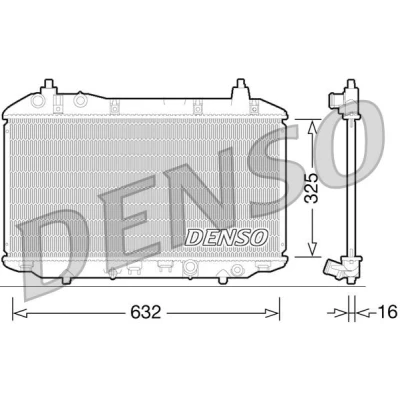 Billede af DENSO DRM40031 Radiator 632 325 16 HONDA: CIVIC 8 Hatchback