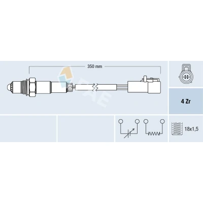 Billede af FAE 77264 Lambdasonde FORD: FIESTA 6, 5, 6 Van, MAZDA: 2 Hatchback