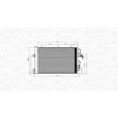 Billede af MAGNETI MARELLI 350203900000 Kondensator med tørrer 574x378x16 378 574 16 OPEL: Zafira B, Astra H GTC, Caravan