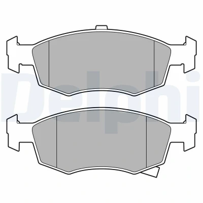Billede af DELPHI LP3668 Bremseklodser med akustisk advarsel for slid anti knirke plade uden tilbehør FIAT: 500 Hatchback, C Cabriolet